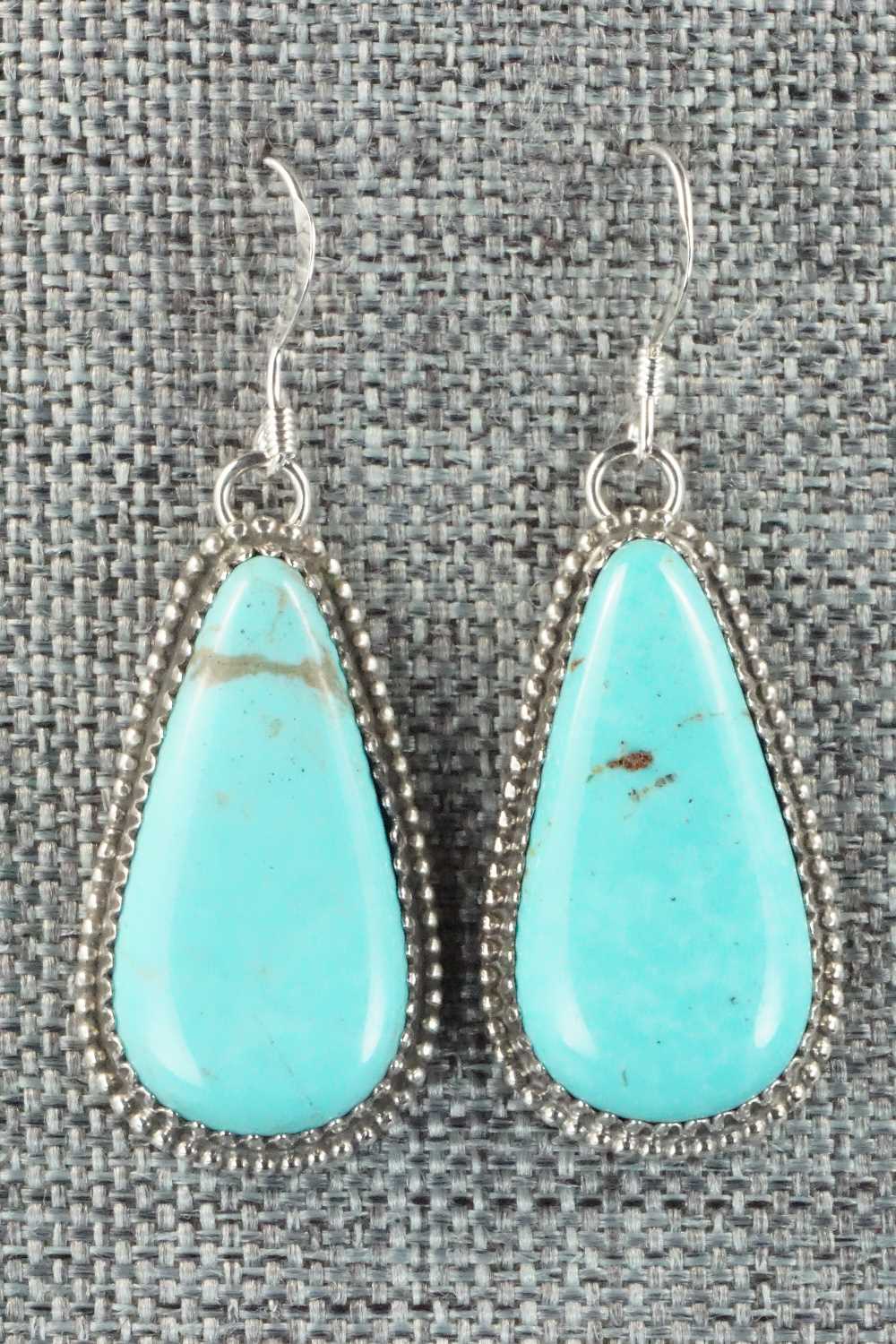Turquoise & Sterling Silver Earrings - Alvin Joe
