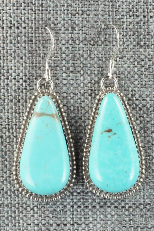 Turquoise & Sterling Silver Earrings - Alvin Joe