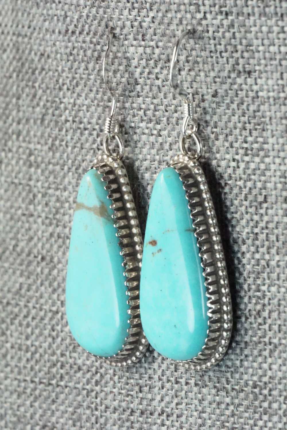 Turquoise & Sterling Silver Earrings - Alvin Joe