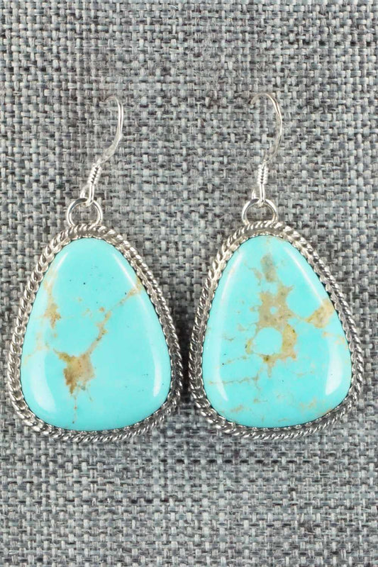 Turquoise & Sterling Silver Earrings - Alvin Joe