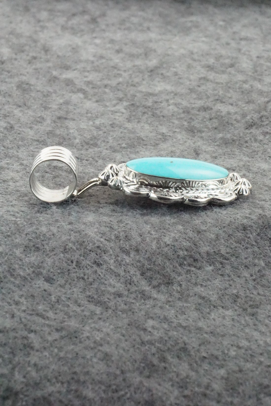 Turquoise & Sterling Silver Pendant - Gregg Yazzie