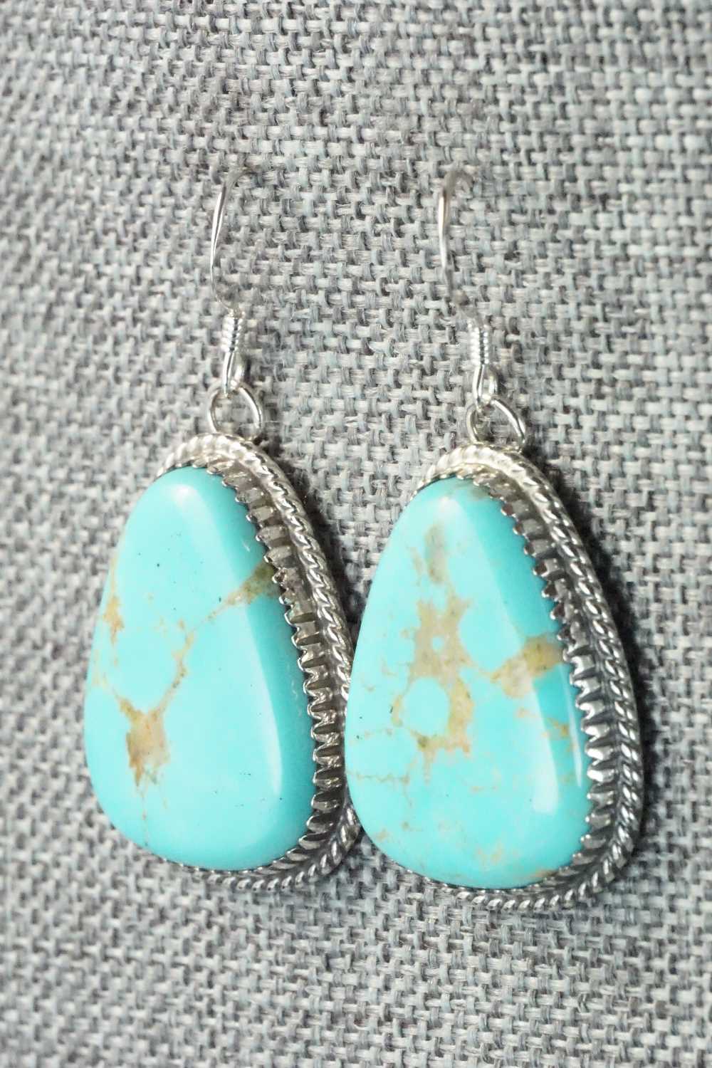 Turquoise & Sterling Silver Earrings - Alvin Joe