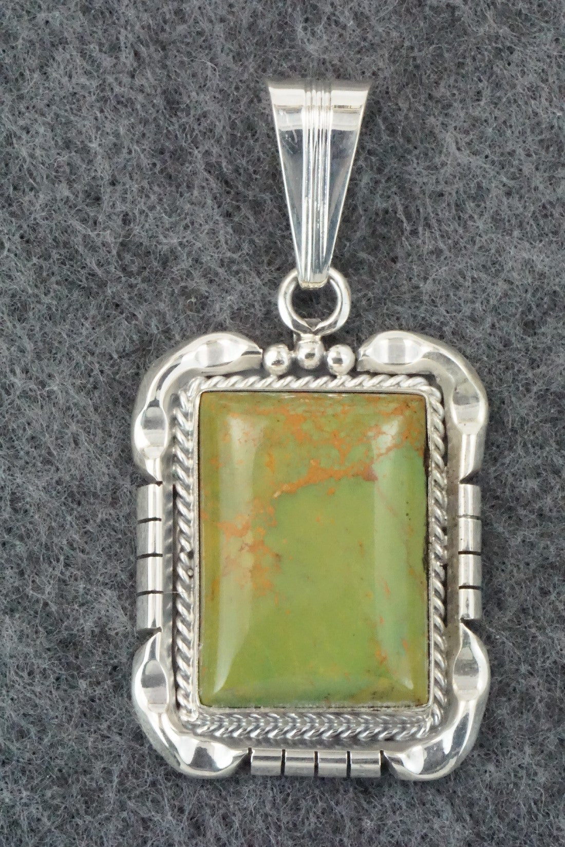 Turquoise & Sterling Silver Pendant - Samuel Yellowhair