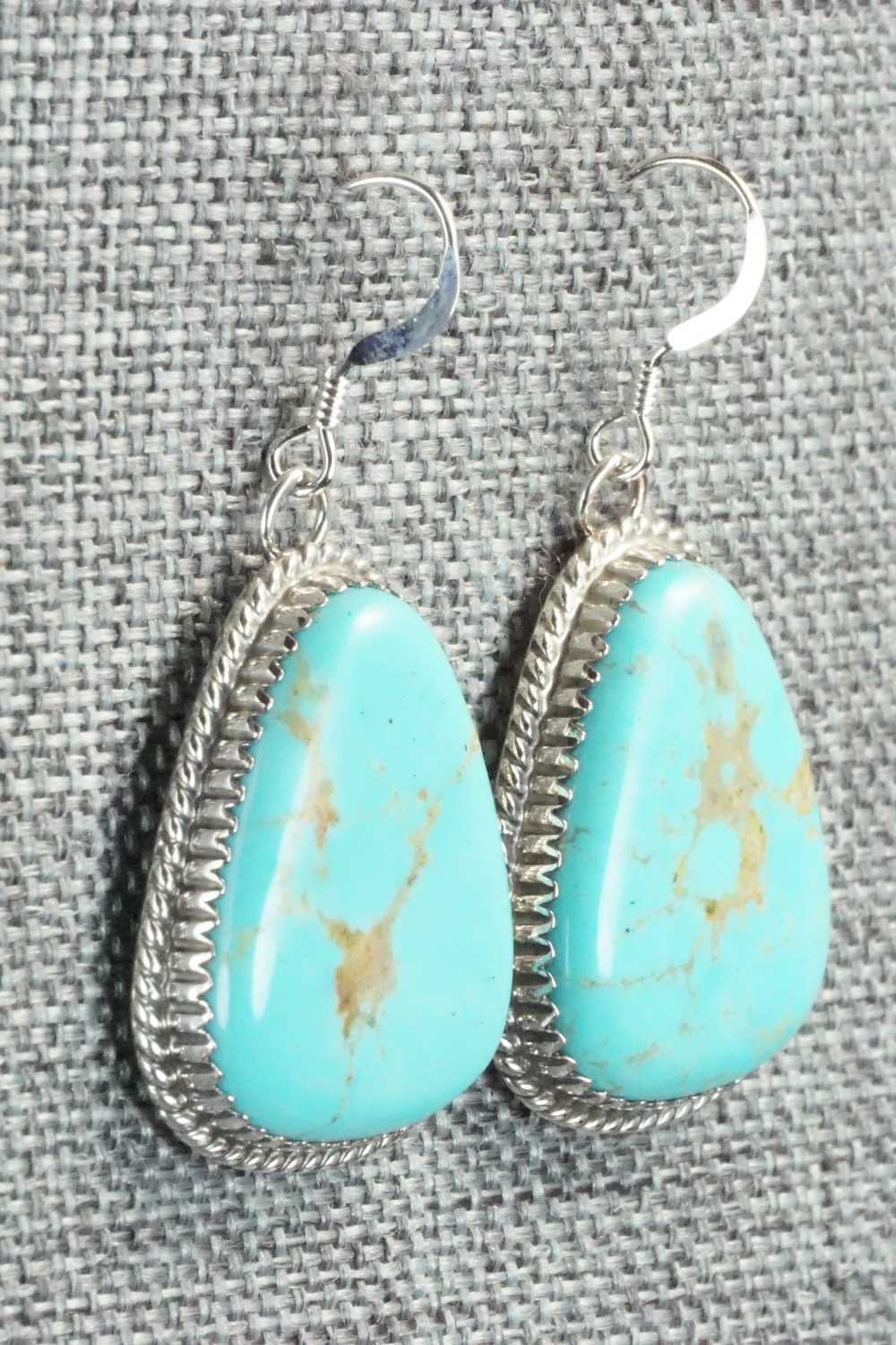 Turquoise & Sterling Silver Earrings - Alvin Joe