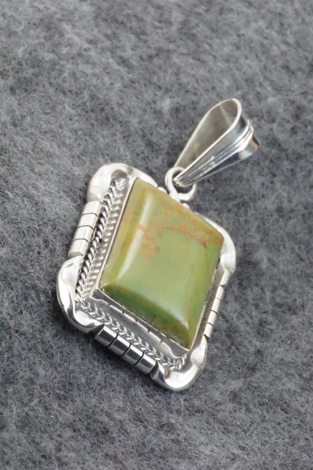 Turquoise & Sterling Silver Pendant - Samuel Yellowhair