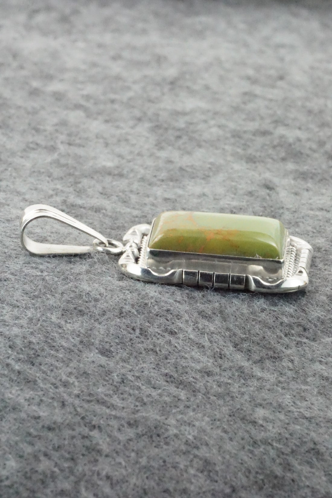Turquoise & Sterling Silver Pendant - Samuel Yellowhair