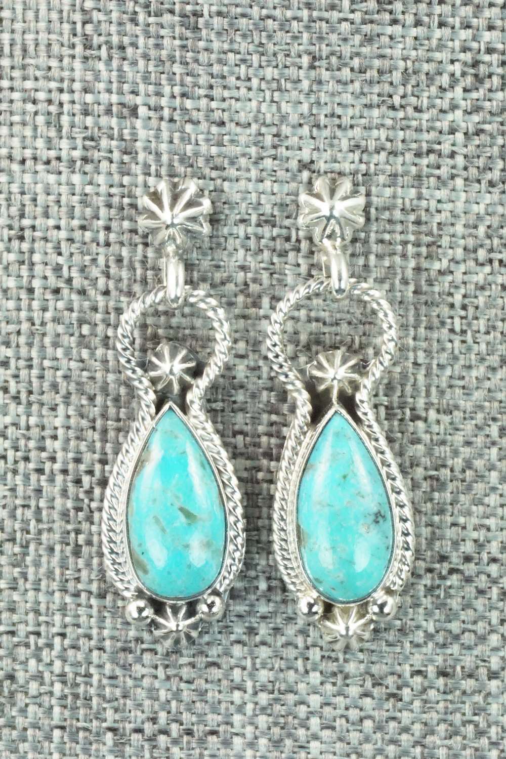 Turquoise & Sterling Silver Earrings - Verley Betone
