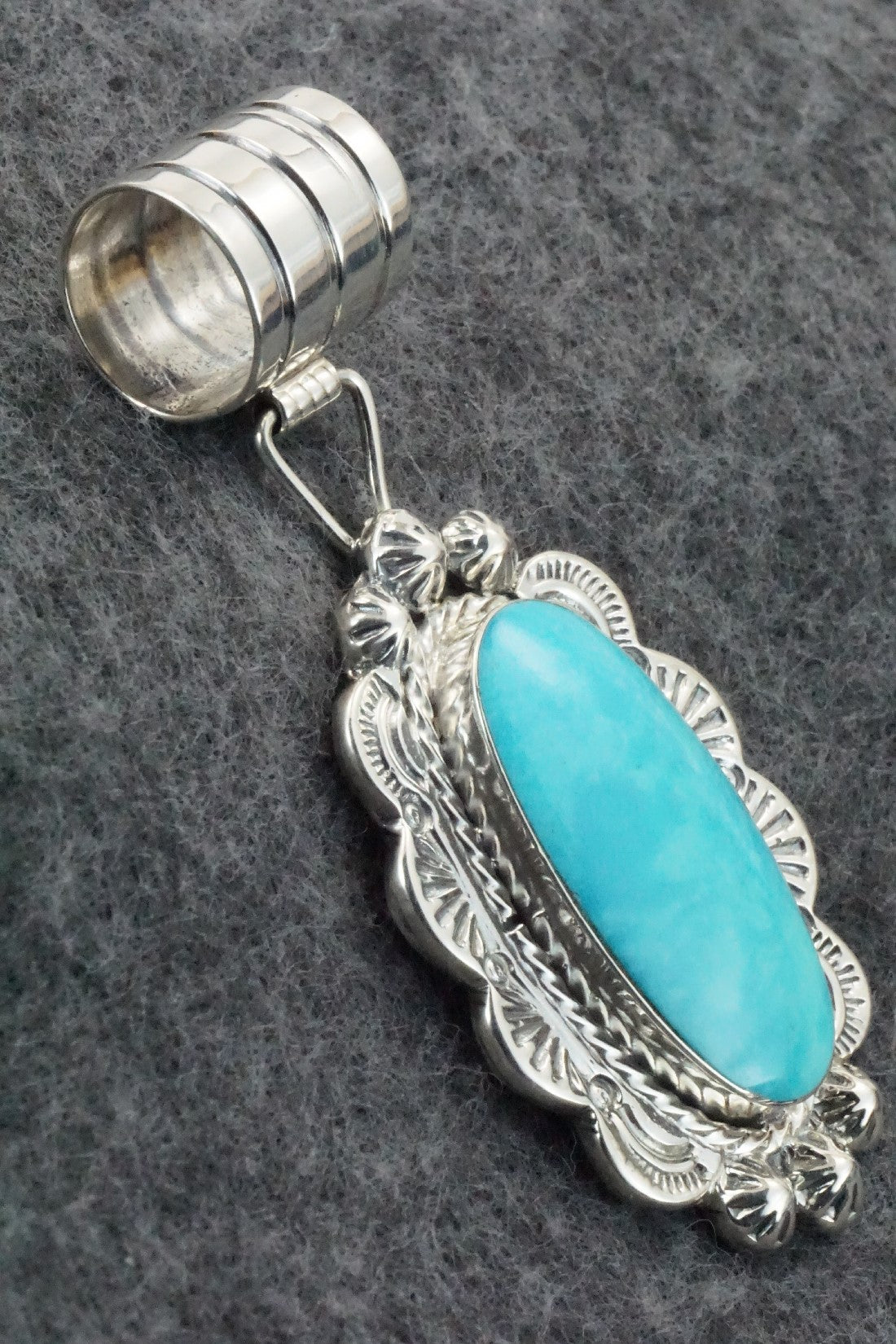 Turquoise & Sterling Silver Pendant - Gregg Yazzie