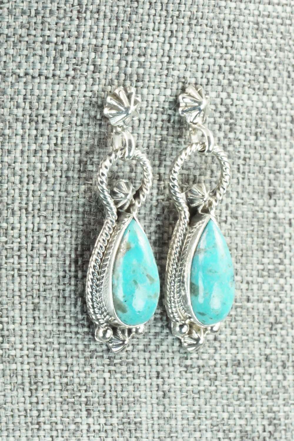 Turquoise & Sterling Silver Earrings - Verley Betone