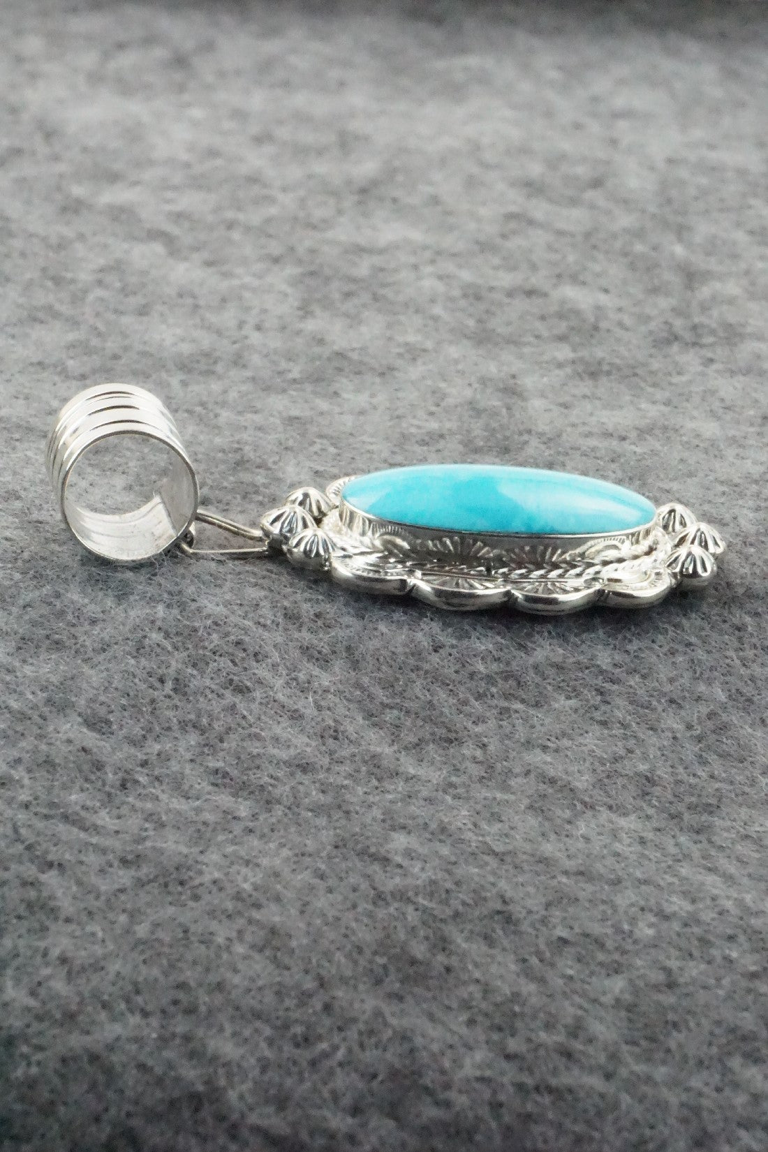 Turquoise & Sterling Silver Pendant - Gregg Yazzie