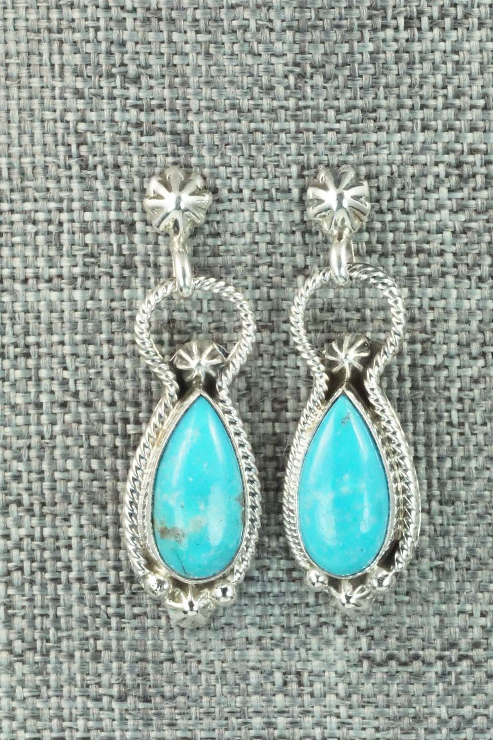 Turquoise & Sterling Silver Earrings - Verley Betone