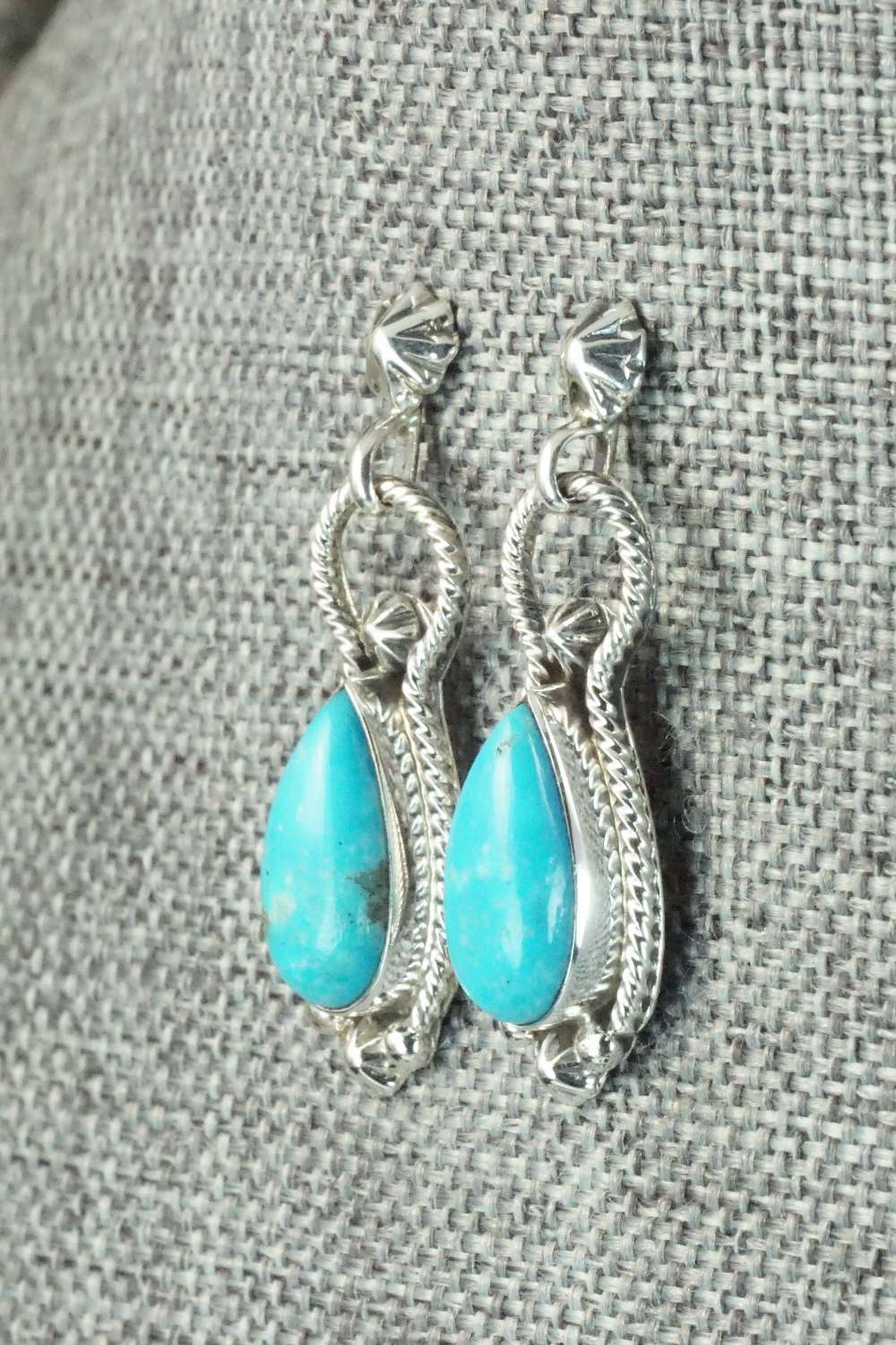 Turquoise & Sterling Silver Earrings - Verley Betone