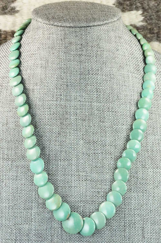 Turquoise & Sterling Silver Necklace - Navajo