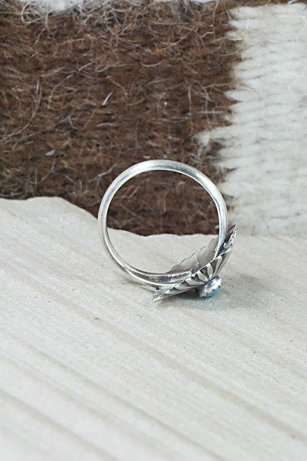 Turquoise & Sterling Silver Ring - Jamie Saunders - Size 5.5