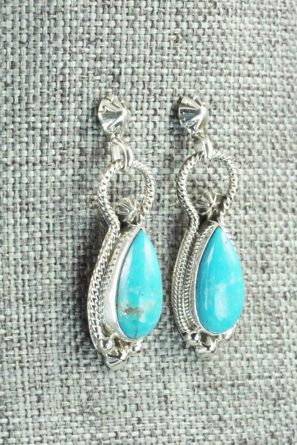 Turquoise & Sterling Silver Earrings - Verley Betone