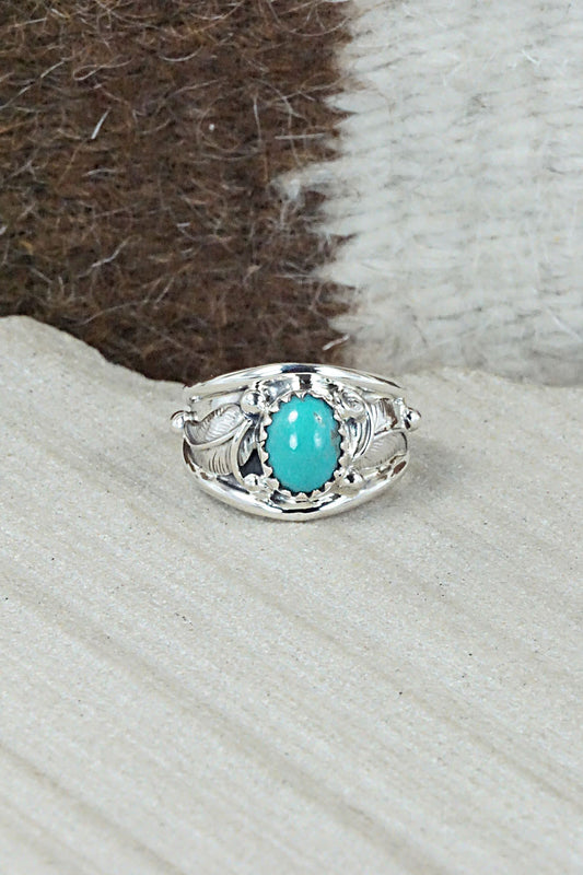 Turquoise & Sterling Silver Ring - Judy Largo - Size 5