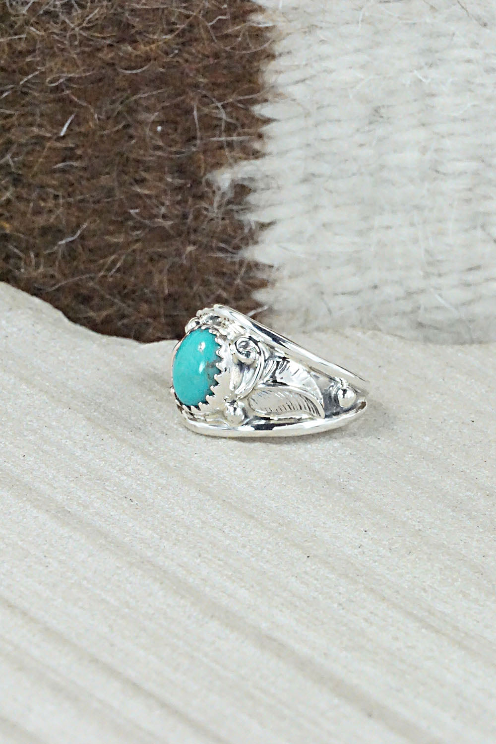 Turquoise & Sterling Silver Ring - Judy Largo - Size 5
