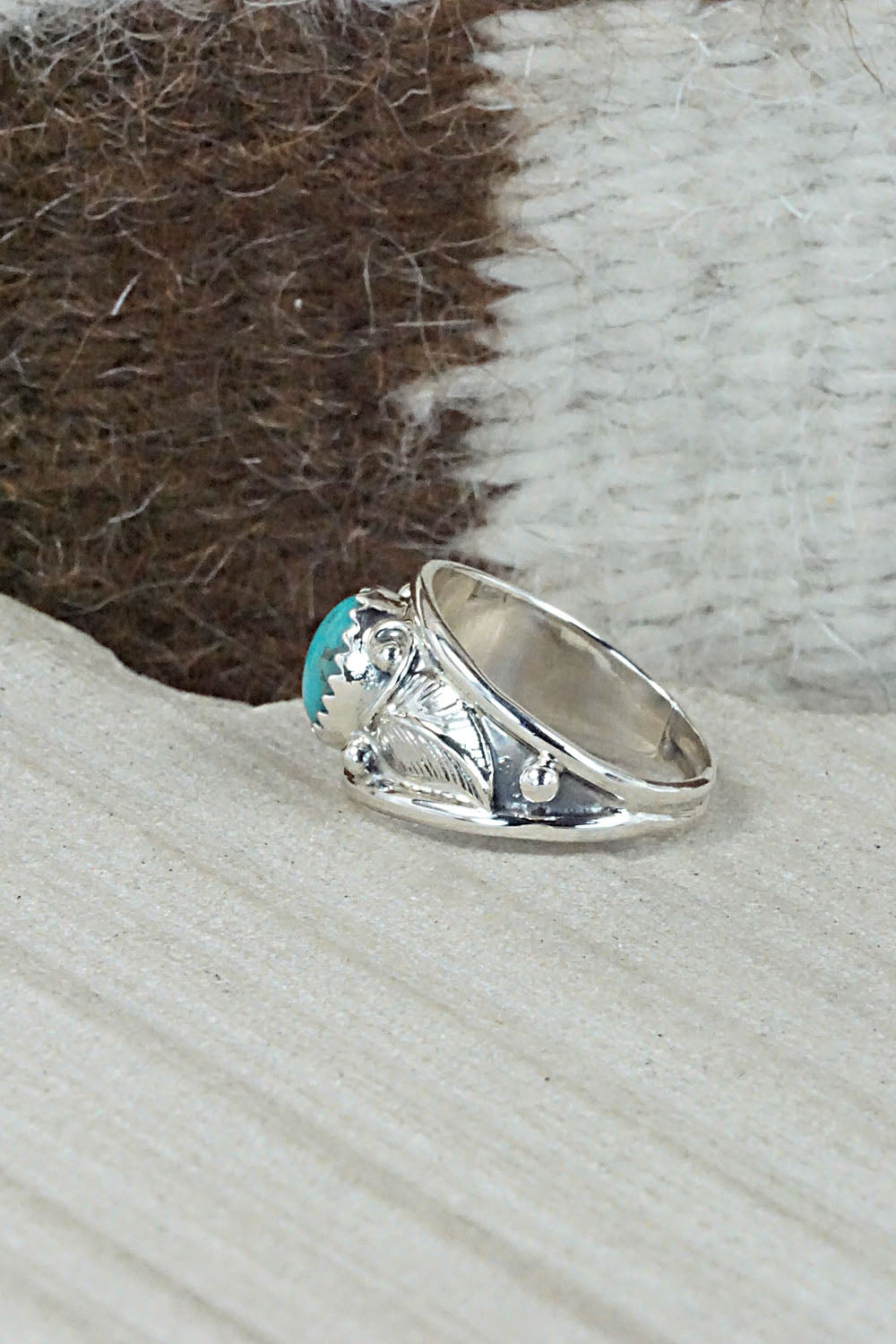 Turquoise & Sterling Silver Ring - Judy Largo - Size 5