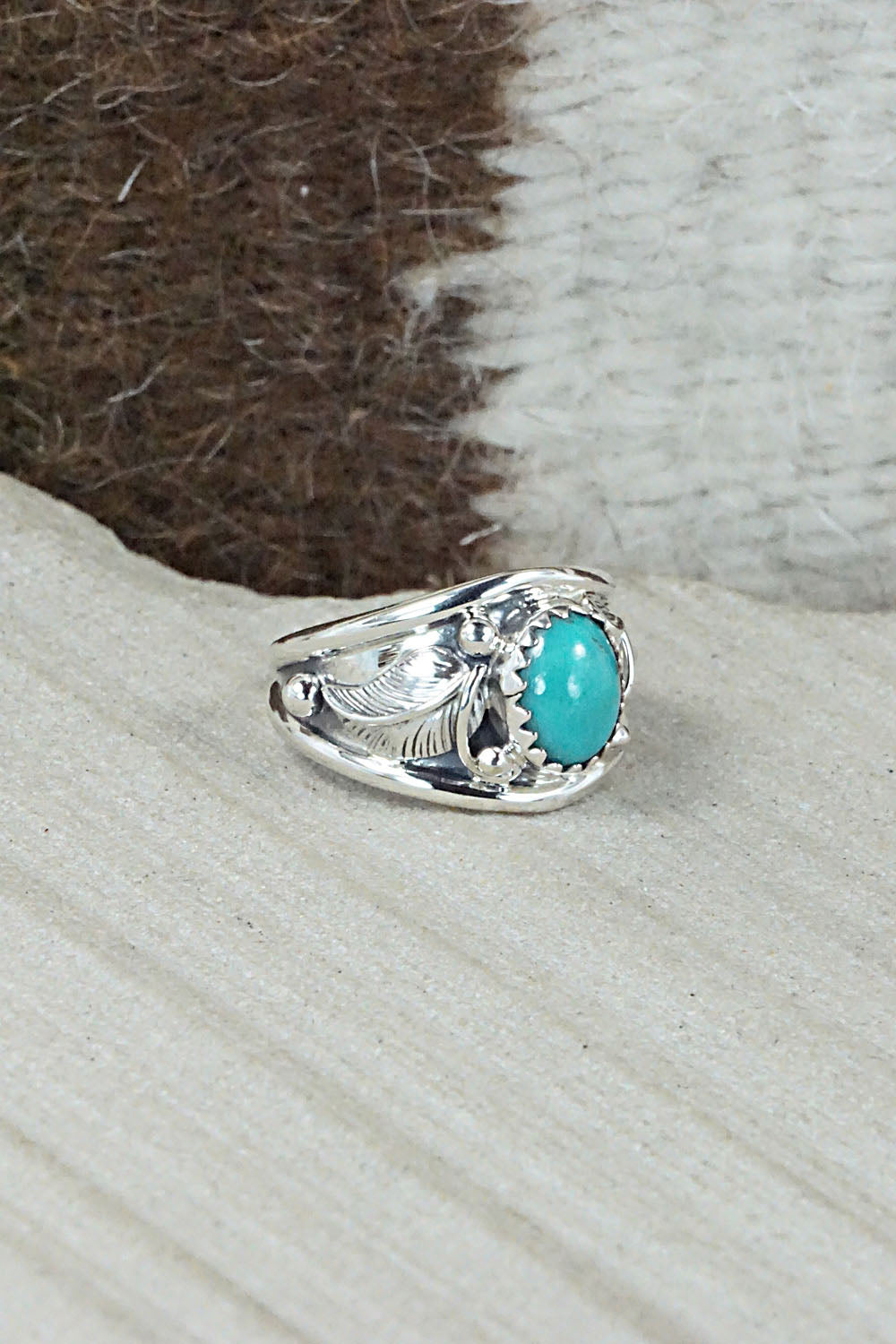 Turquoise & Sterling Silver Ring - Judy Largo - Size 5