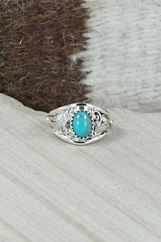 Turquoise & Sterling Silver Ring - Judy Largo - Size 5