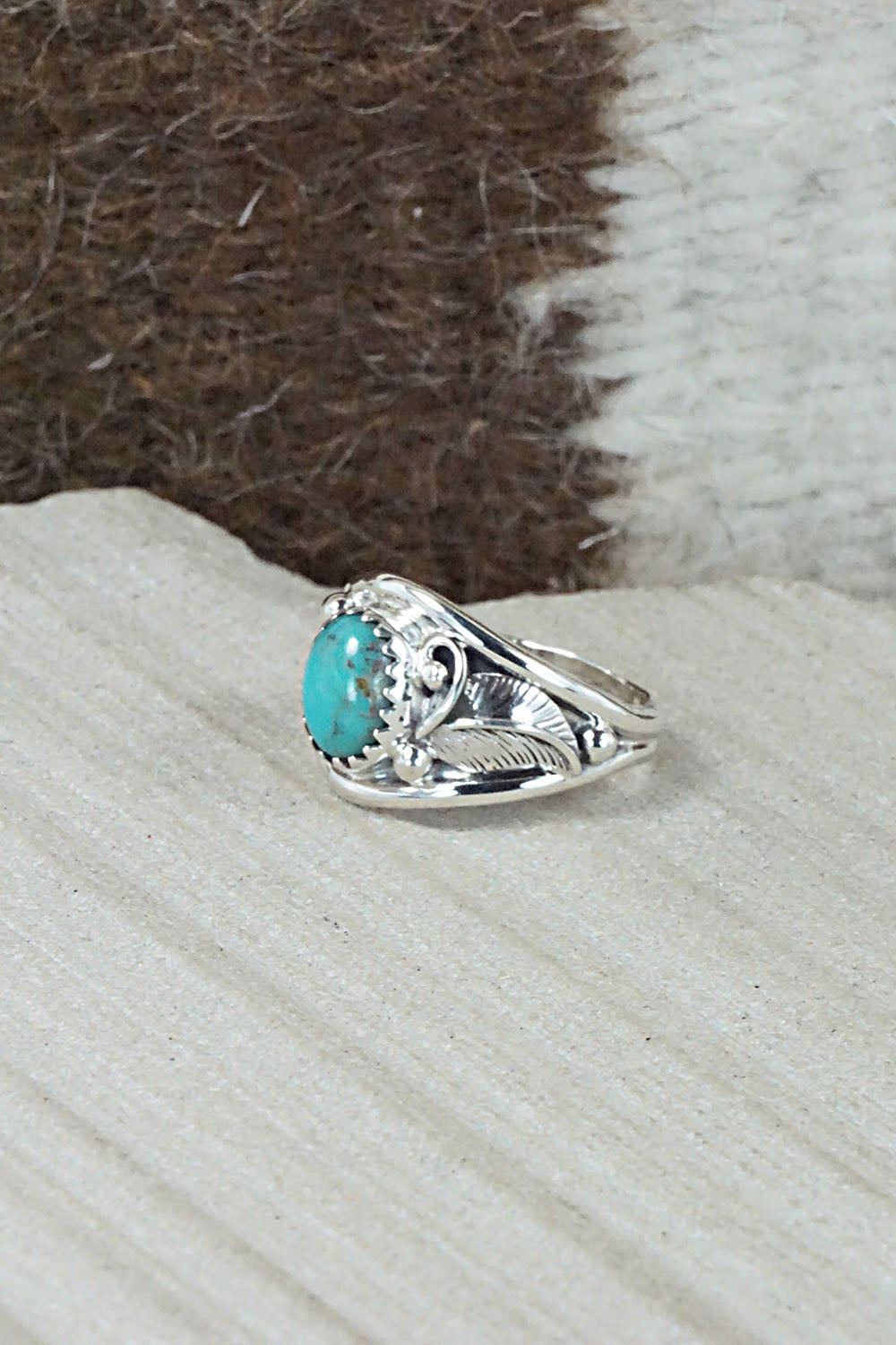 Turquoise & Sterling Silver Ring - Judy Largo - Size 5