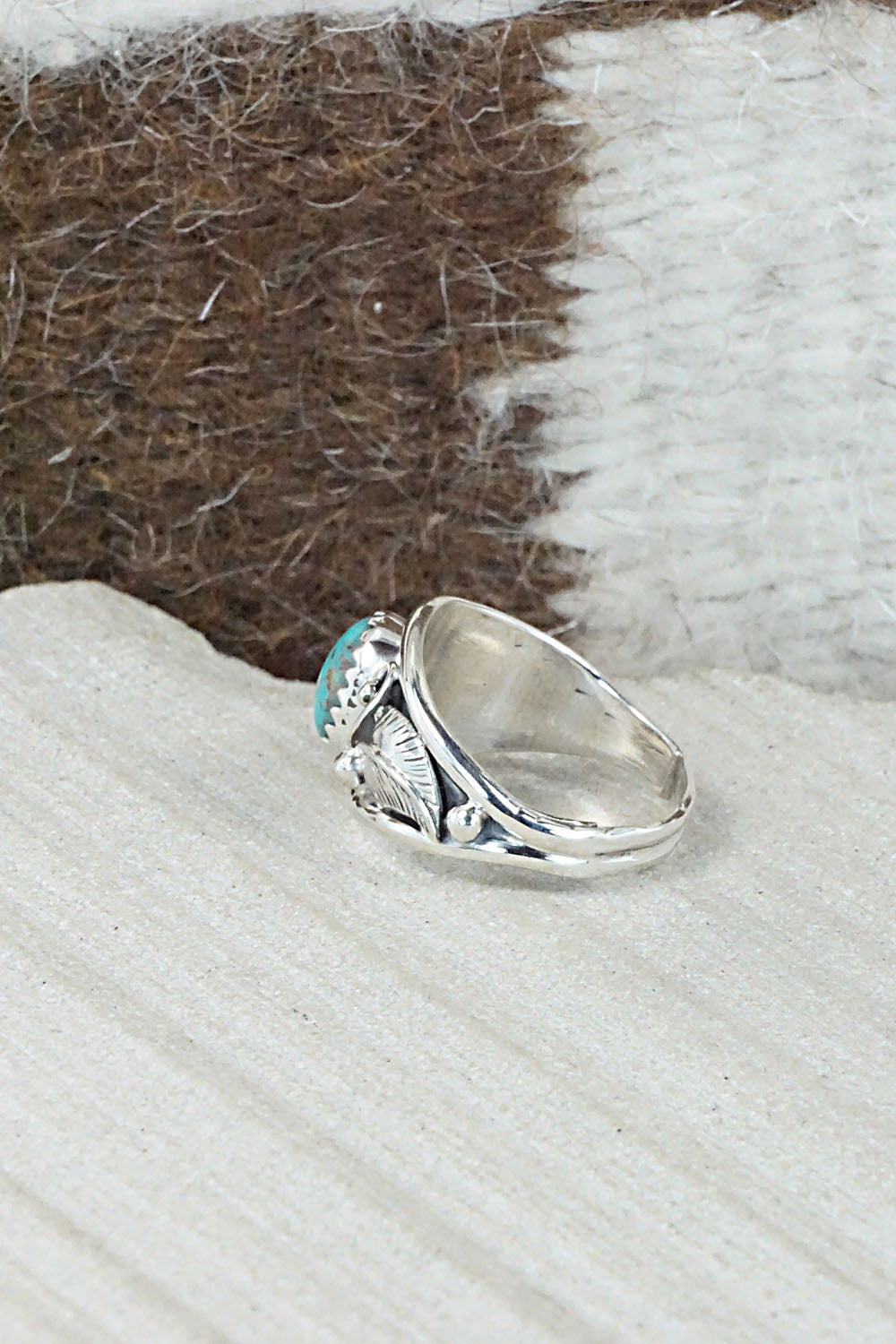 Turquoise & Sterling Silver Ring - Judy Largo - Size 5