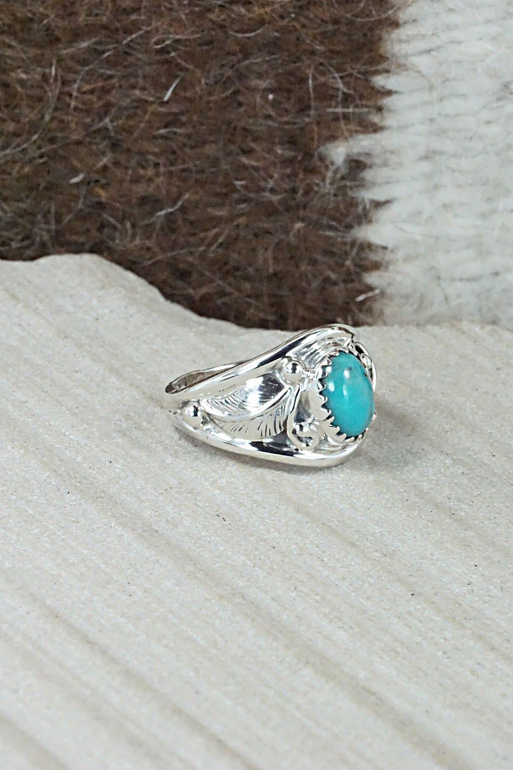 Turquoise & Sterling Silver Ring - Judy Largo - Size 5