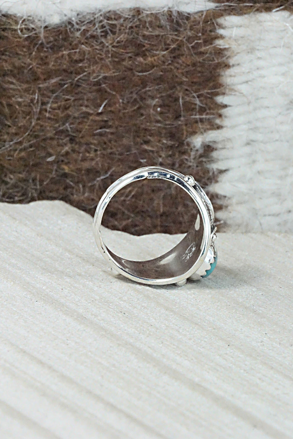 Turquoise & Sterling Silver Ring - Judy Largo - Size 5