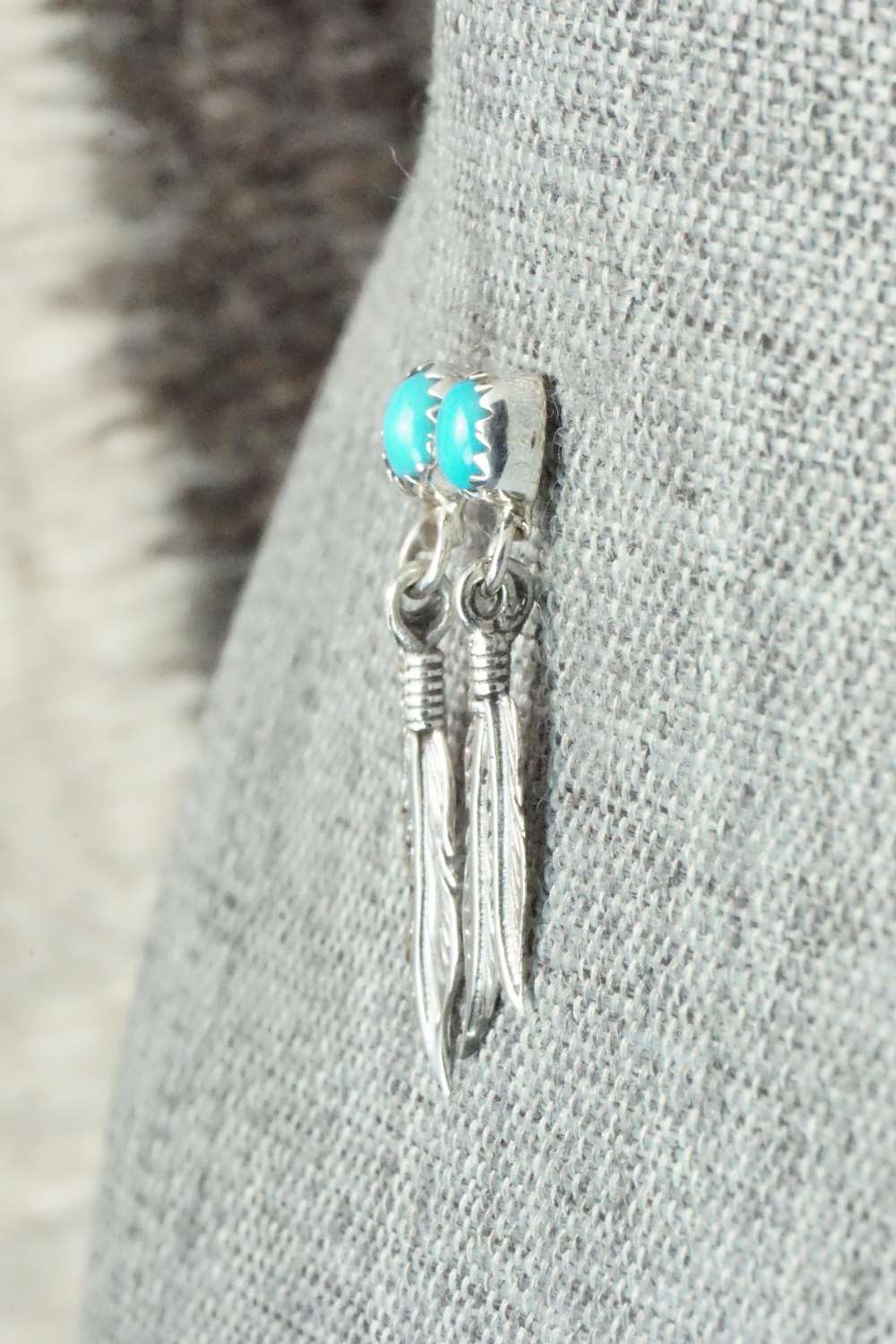 Turquoise & Sterling Silver Earrings - Annie Spencer