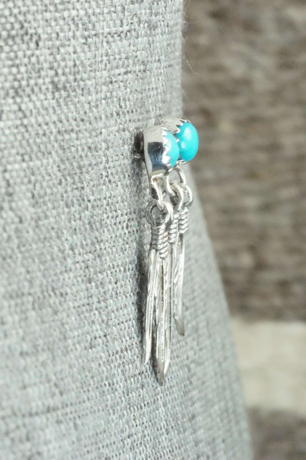 Turquoise & Sterling Silver Earrings - Annie Spencer