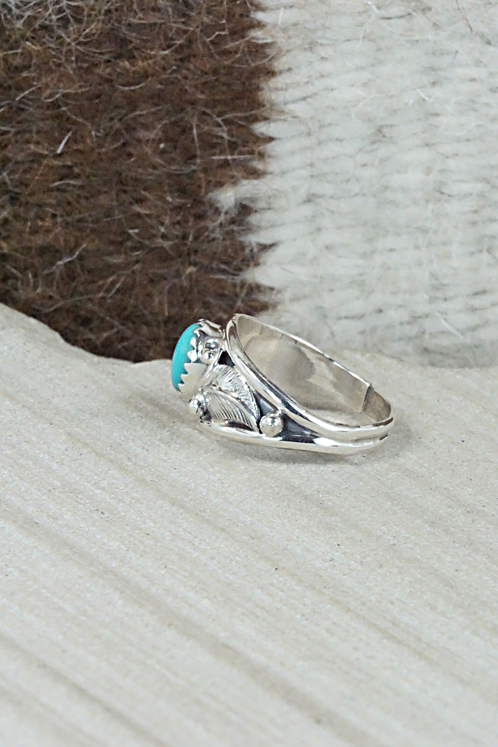 Turquoise & Sterling Silver Ring - Judy Largo - Size 5.75
