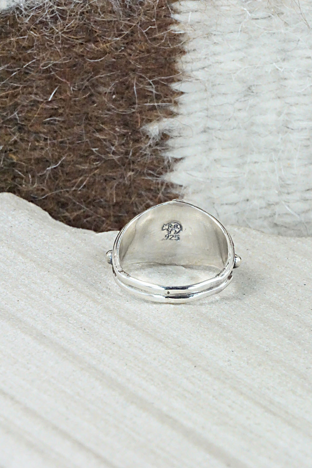 Turquoise & Sterling Silver Ring - Judy Largo - Size 5.75