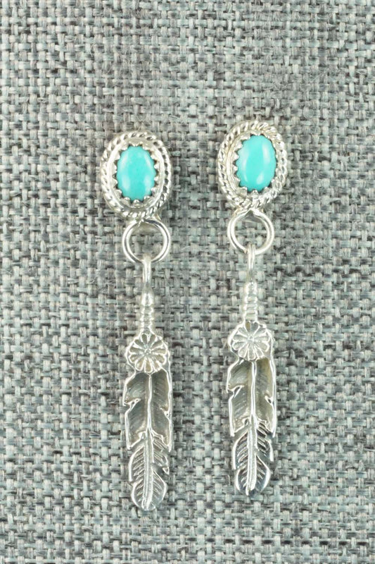 Turquoise & Sterling Silver Earrings - Judy Largo