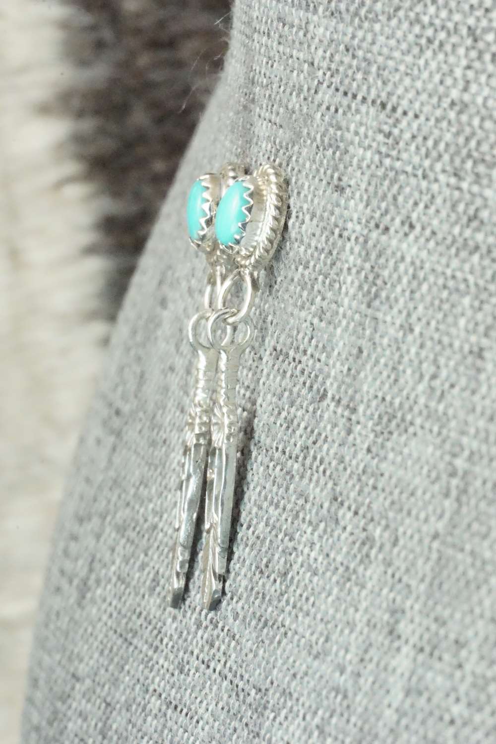 Turquoise & Sterling Silver Earrings - Judy Largo