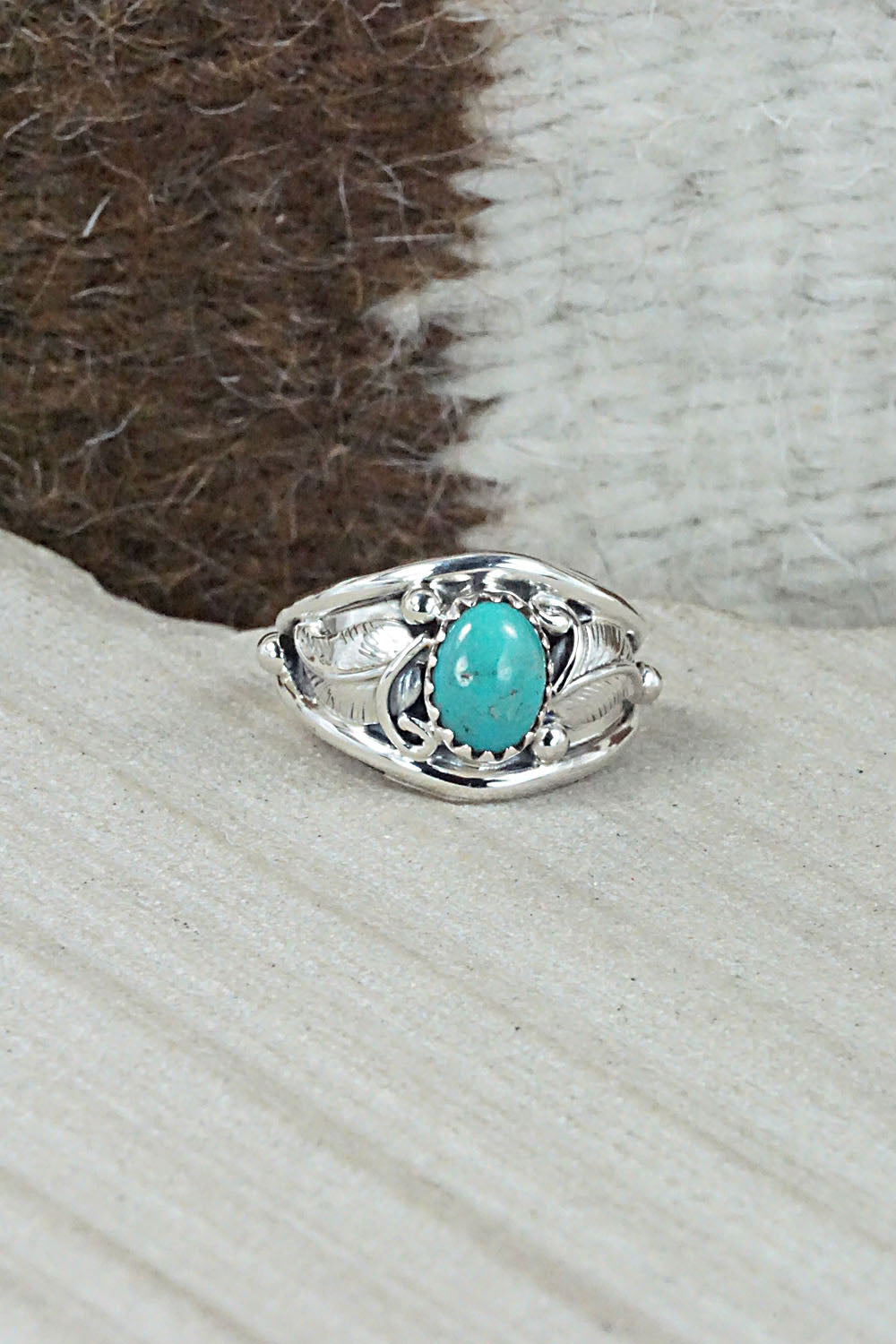 Turquoise & Sterling Silver Ring - Judy Largo - Size 6