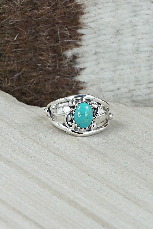 Turquoise & Sterling Silver Ring - Judy Largo - Size 6