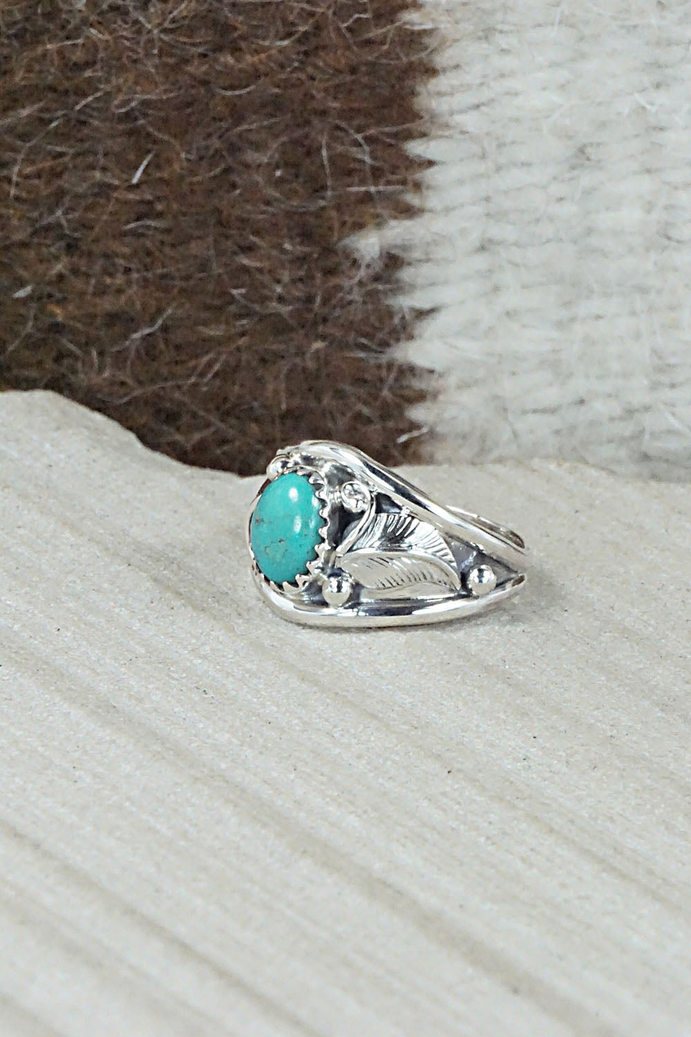 Turquoise & Sterling Silver Ring - Judy Largo - Size 6