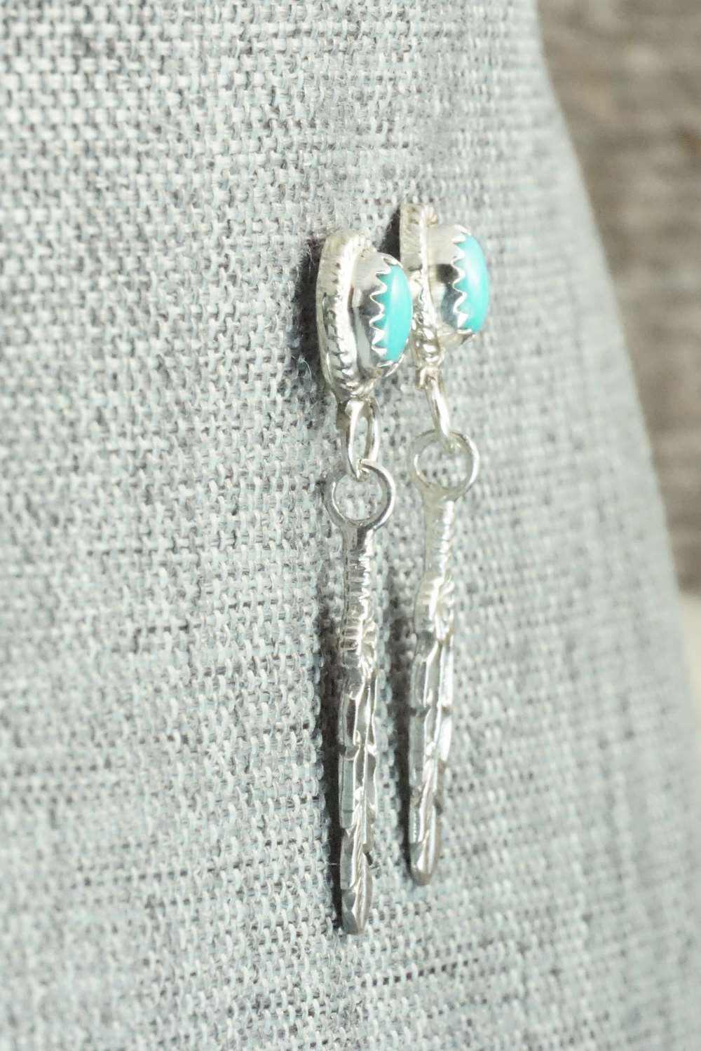 Turquoise & Sterling Silver Earrings - Judy Largo