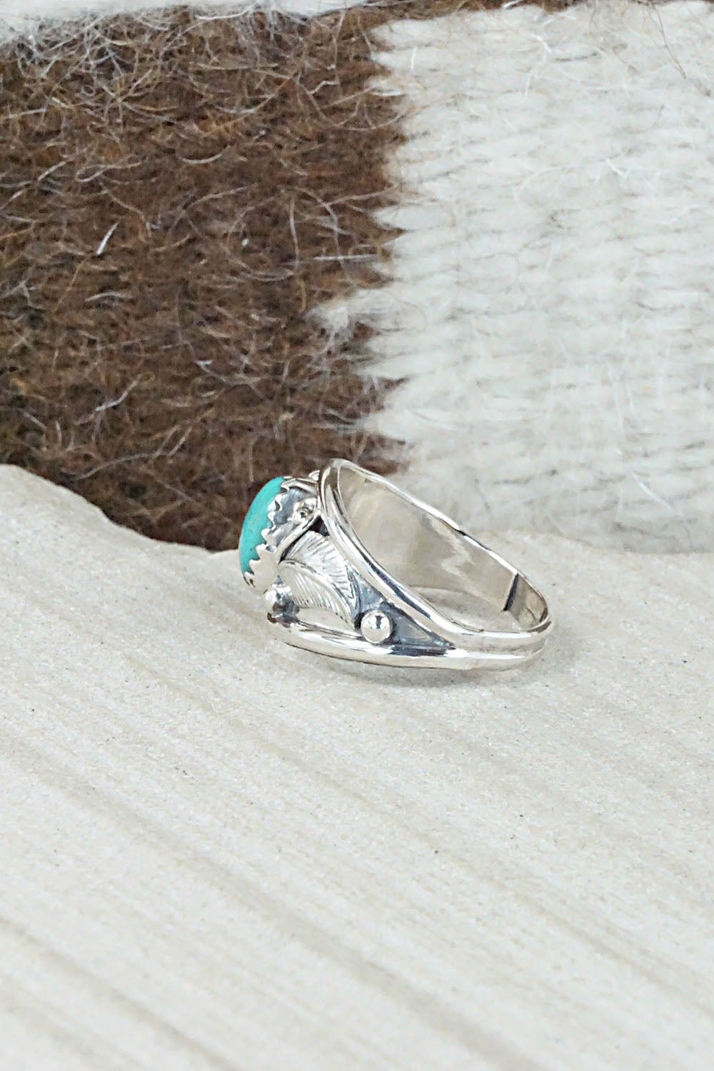 Turquoise & Sterling Silver Ring - Judy Largo - Size 6