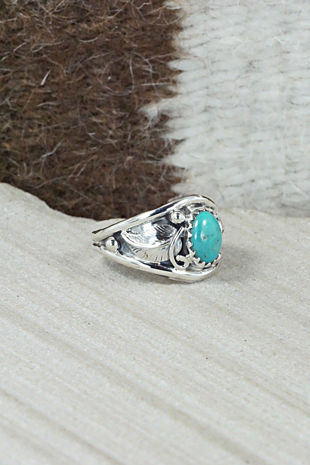 Turquoise & Sterling Silver Ring - Judy Largo - Size 6