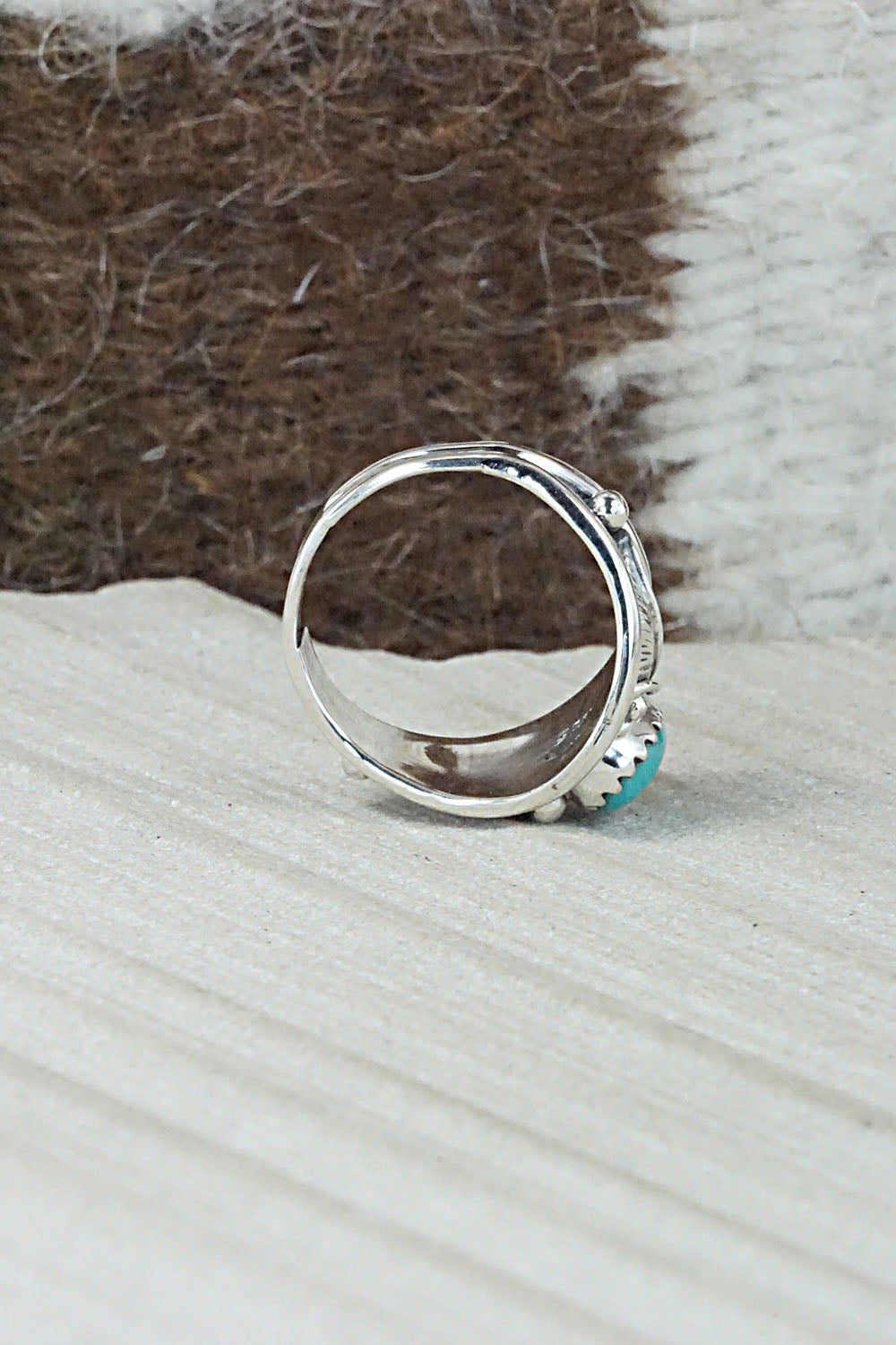 Turquoise & Sterling Silver Ring - Judy Largo - Size 6