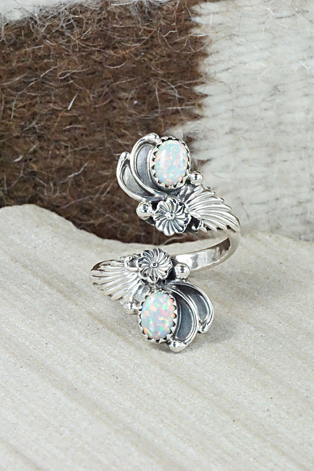 Opalite & Sterling Silver Ring - Etta Belin - 8.5
