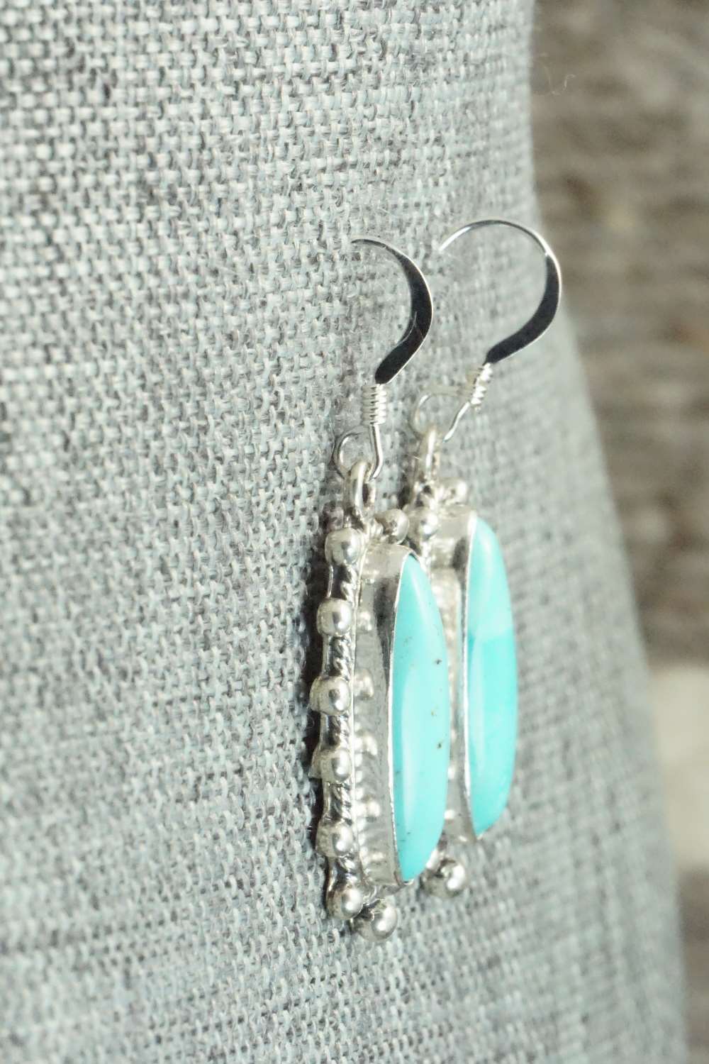 Turquoise & Sterling Silver Earrings - Verley Betone