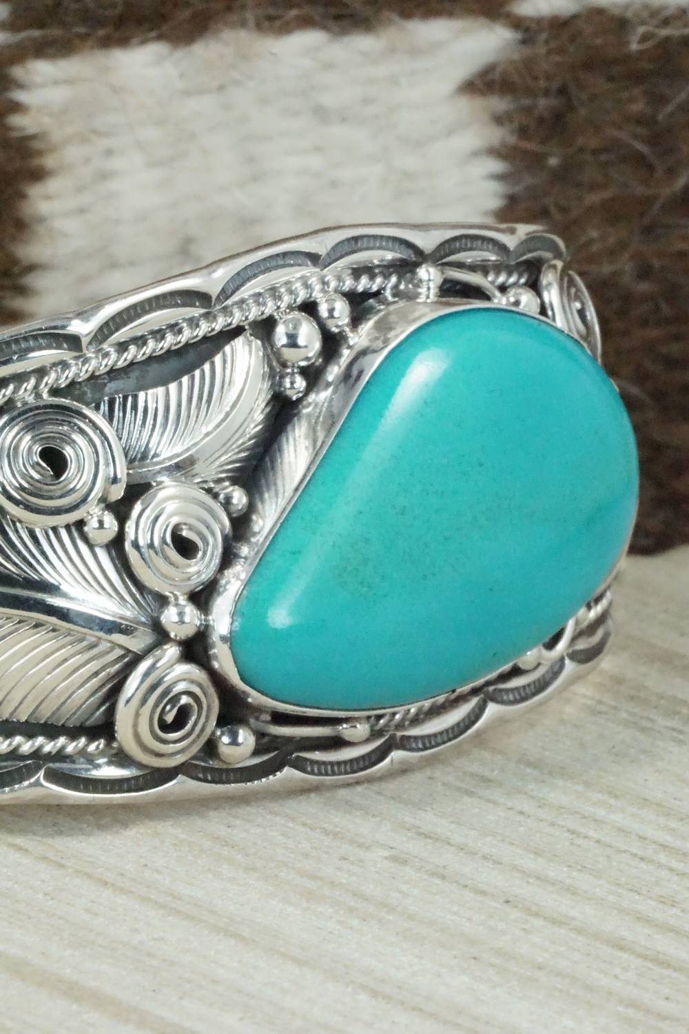 Turquoise & Sterling Silver Bracelet - Darrell Morgan