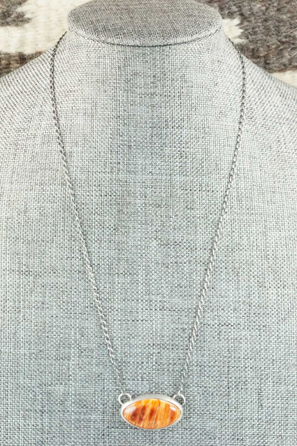 Spiny Oyster & Sterling Silver Necklace - Jason Livingston
