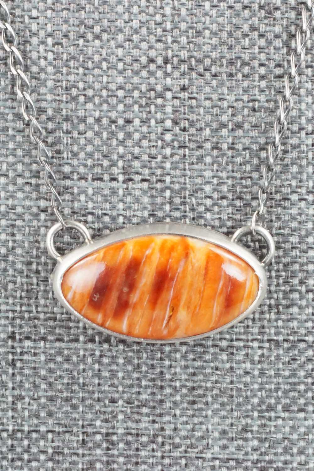 Spiny Oyster & Sterling Silver Necklace - Jason Livingston