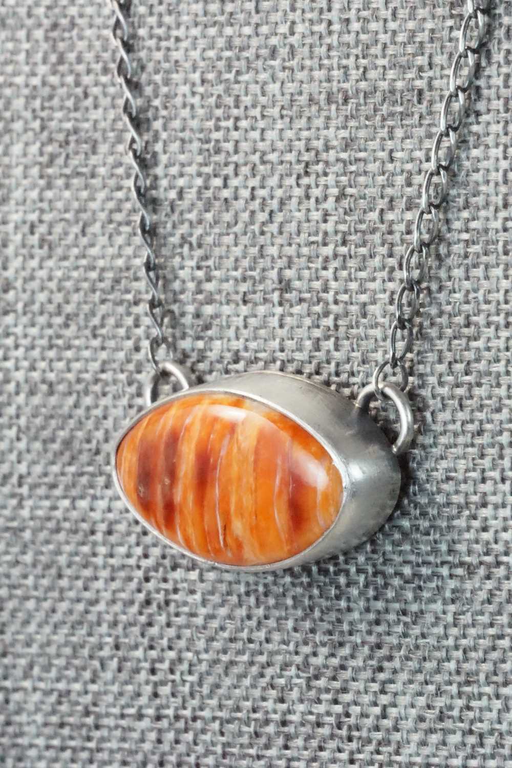 Spiny Oyster & Sterling Silver Necklace - Jason Livingston