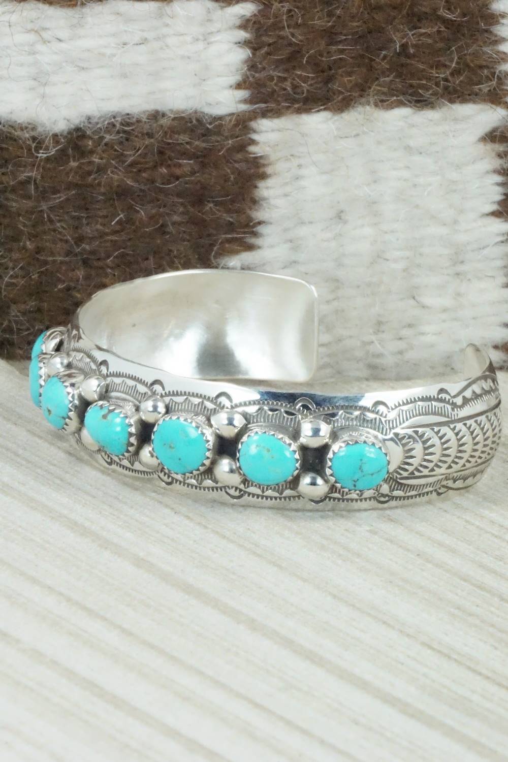 Turquoise & Sterling Silver Bracelet - Grace Silver