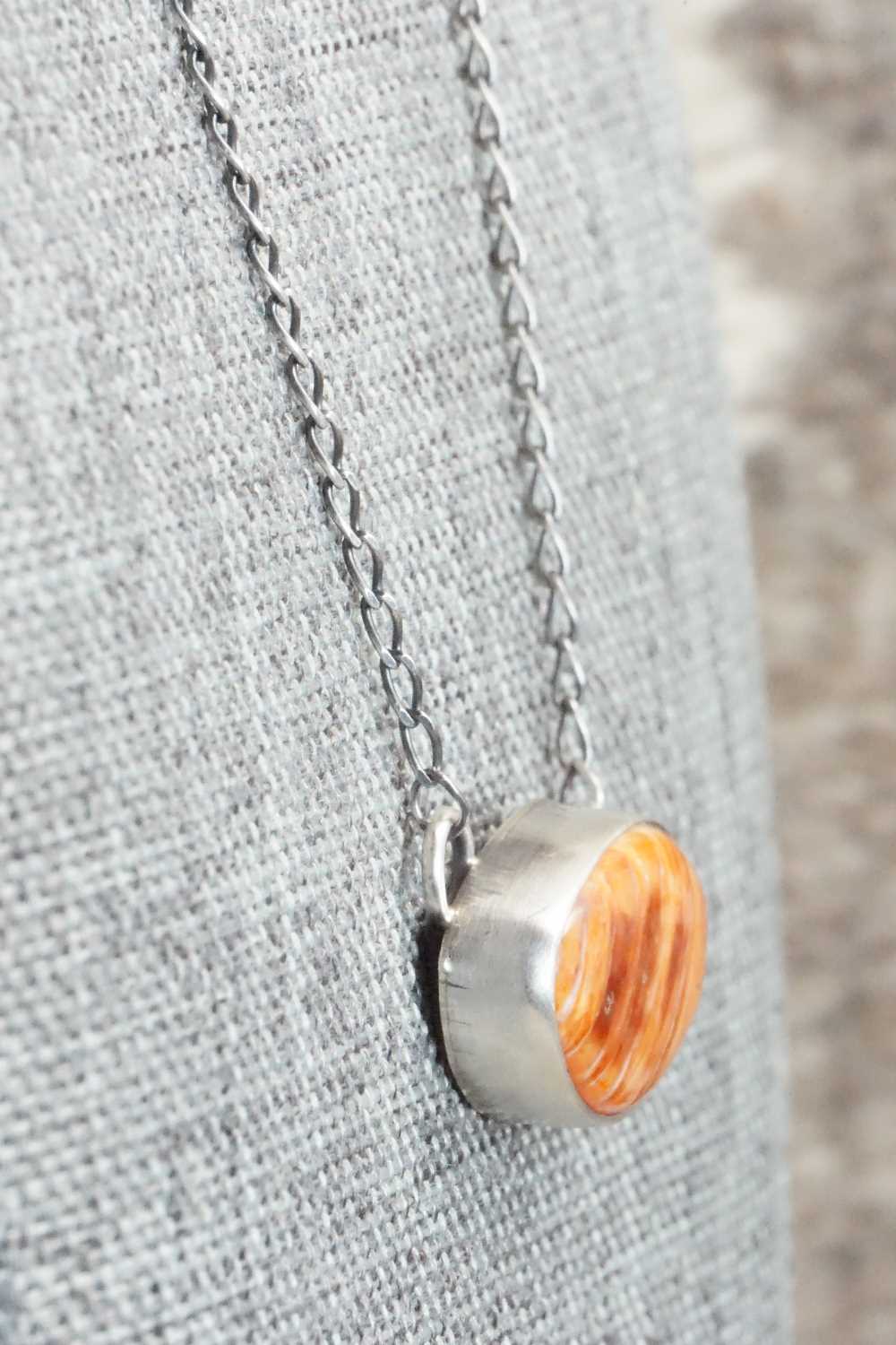 Spiny Oyster & Sterling Silver Necklace - Jason Livingston