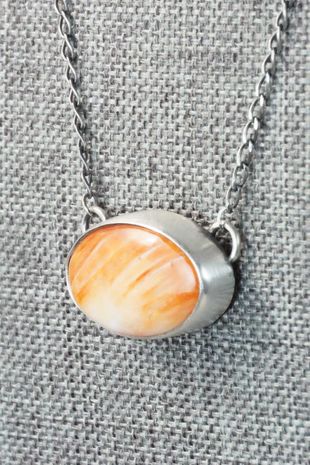 Spiny Oyster & Sterling Silver Necklace - Jason Livingston